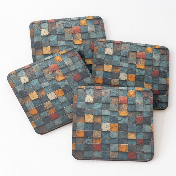 Item preview, Abstract Weathered Stone Tile Mosaic Grid designed and sold by Virtuals1.