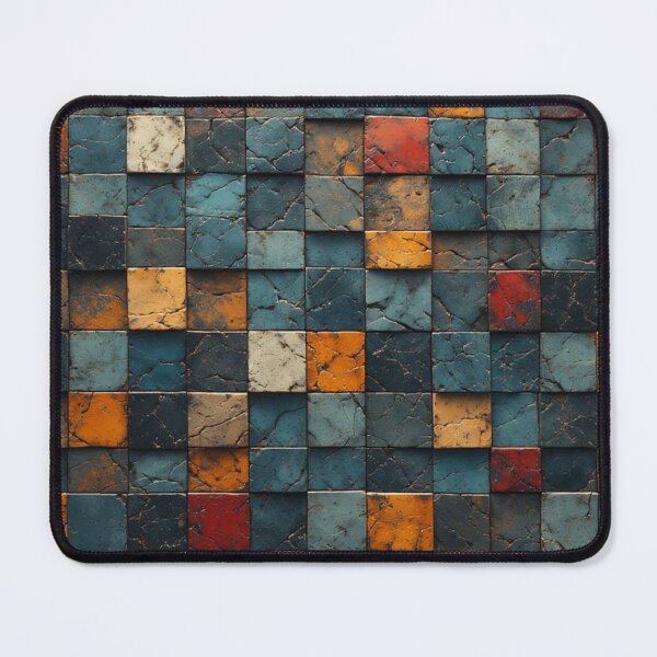 Item preview, Abstract Weathered Stone Tile Mosaic Grid designed and sold by Virtuals1.