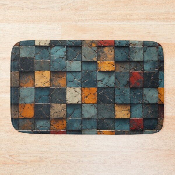 Item preview, Abstract Weathered Stone Tile Mosaic Grid designed and sold by Virtuals1.