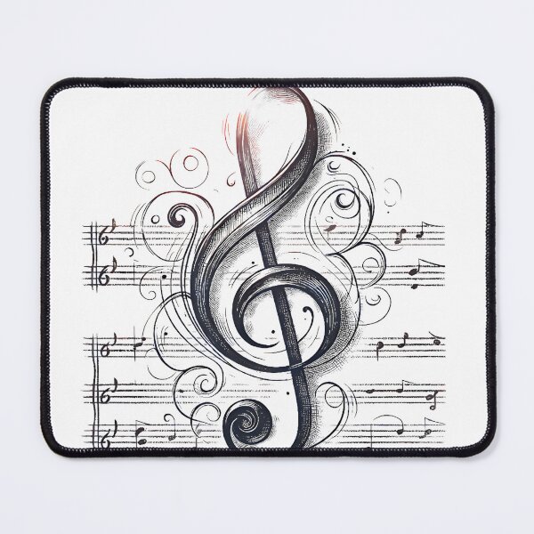 Item preview, Treble Clef on A Music Score designed and sold by WJ Cozy Creations.
