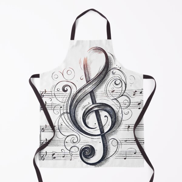 Item preview, Treble Clef on A Music Score designed and sold by WJ Cozy Creations.