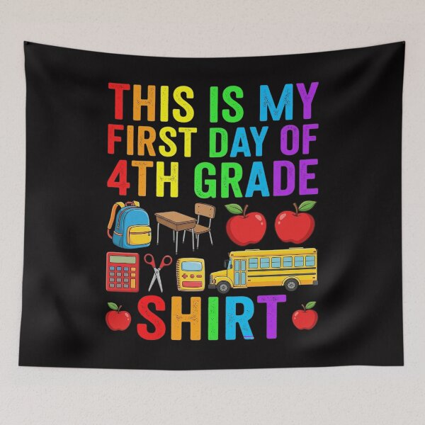 Item preview, My First Day of 4th Grade Fourth School Boys Girls designed and sold by Vexat062Art.