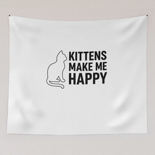 Item preview, Los gatitos me hacen feliz: diseño minimalista con frase para amantes de los gatos designed and sold by StyleLap.