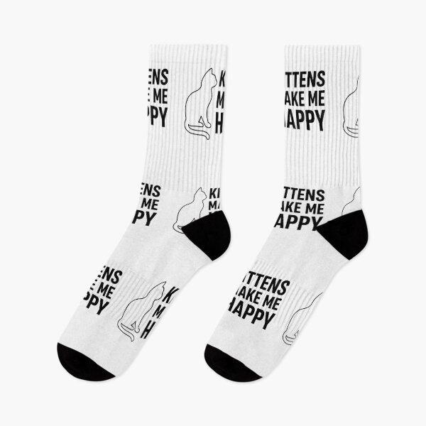 Item preview, Kittens Make Me Happy – Minimalist Cat Lover Quote Design designed and sold by StyleLap.