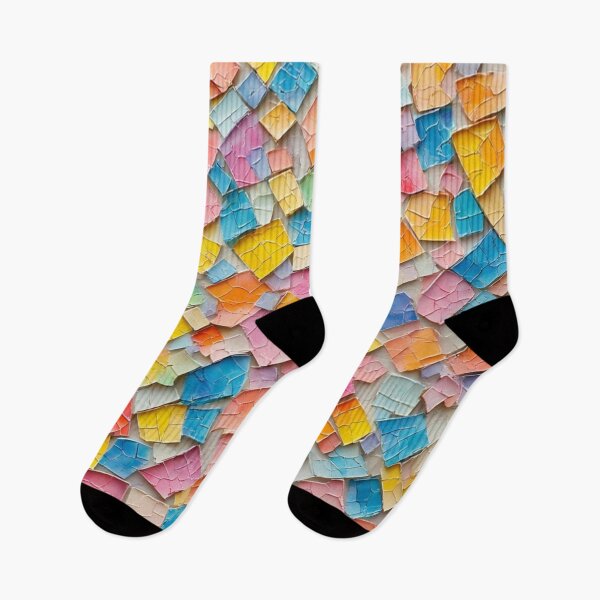 Item preview, Pastel Fragments: A Colorful Abstract Mosaic Texture designed and sold by Virtuals1.