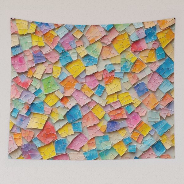 Item preview, Pastel Fragments: A Colorful Abstract Mosaic Texture designed and sold by Virtuals1.
