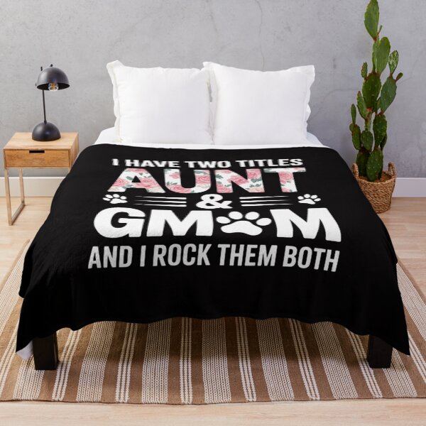 Item preview, I Have Two Titles Aunt and Dog Mom Flower Funny Dog Lover designed and sold by Vexat062Art.