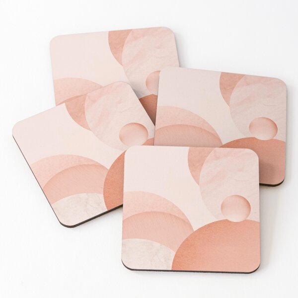 Item preview, Warm Terracotta & Blush Geometric Zen Abstract designed and sold by Cozyartsss.