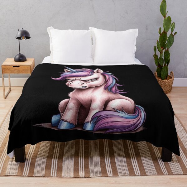Item preview, Grumpy Cute Unicorn Illustration designed and sold by Uniquely Yours.