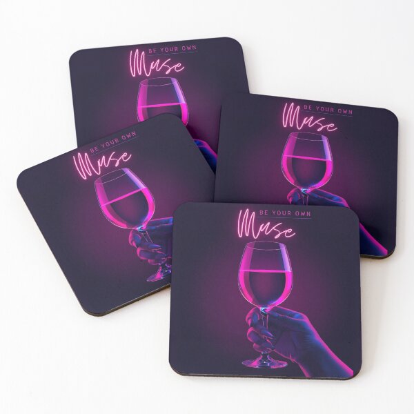 Item preview, Be Your Own Muse | Feminine Affirmation Wall Art | Neon Nightlife Aesthetic Print designed and sold by NiaMakesStuff.