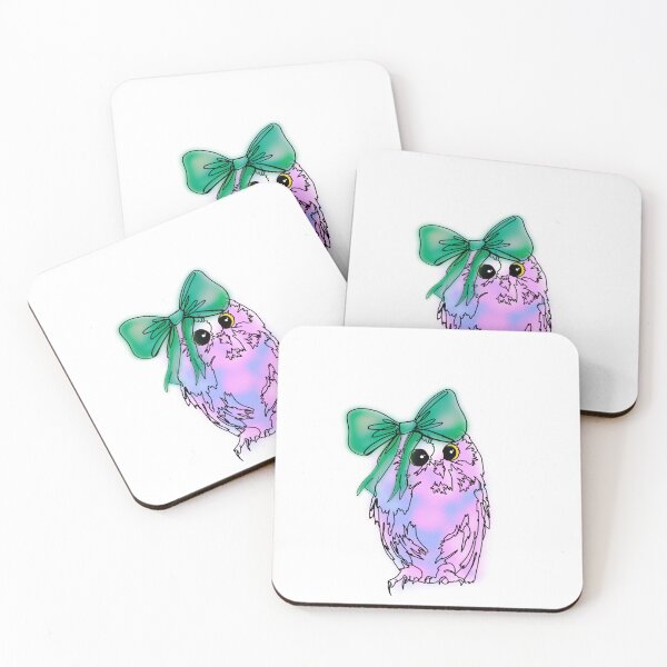 Item preview, Purple Blue Owl Wearing Bow hat – animalzinhats designed and sold by Ashley’sAnimalz.