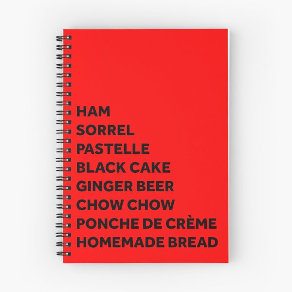 Item preview, Trinibago Christmas Menu (black text) designed and sold by Rachel Dash-Williams Creative.