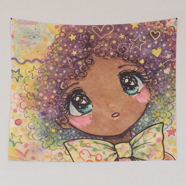 Item preview, Whimsical Girl - Joyful Folk Art Illustration  designed and sold by Myra365Art.