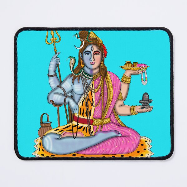 Item preview, Lord Ardhanarishwara Art – Divine Union of Shiva and Shakti designed and sold by Harshit_Digital_Arts.