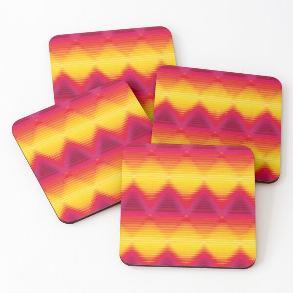 Item preview, Warm Mountain Sunset Scanlines Pattern designed and sold by bubblegoth.