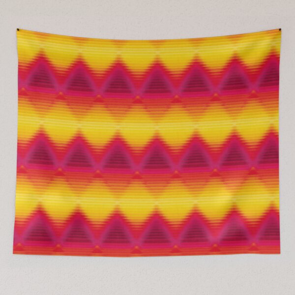 Item preview, Warm Mountain Sunset Scanlines Pattern designed and sold by bubblegoth.