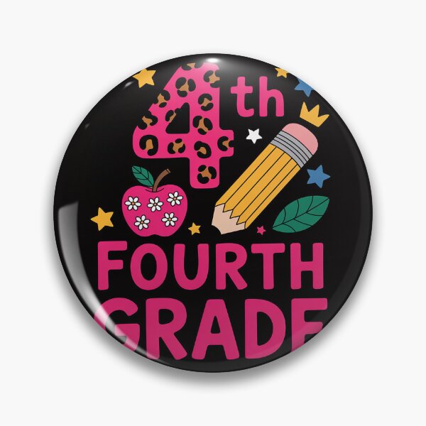 Item preview, Hello 4th Fourth Grade Back to School Teacher Pink Leopard designed and sold by HudsonErik.