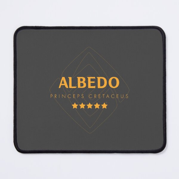 Item preview, Genshin Albedo Nameplate designed and sold by NeonSunsetMedia.