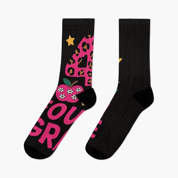 Item preview, Hello 4th Fourth Grade Back to School Teacher Pink Leopard designed and sold by HudsonErik.