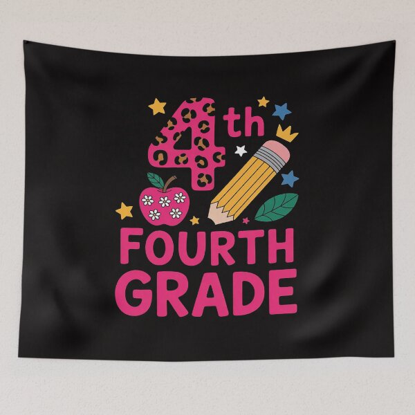 Item preview, Hello 4th Fourth Grade Back to School Teacher Pink Leopard designed and sold by HudsonErik.