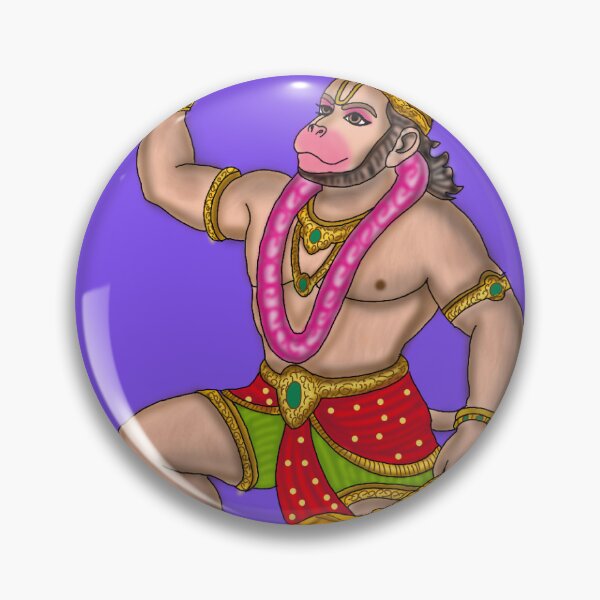 Item preview, Lord Hanuman Art – Powerful Hindu Monkey God Illustration designed and sold by Harshit_Digital_Arts.