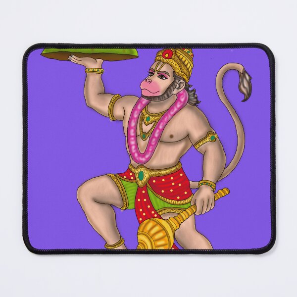 Item preview, Lord Hanuman Art – Powerful Hindu Monkey God Illustration designed and sold by Harshit_Digital_Arts.