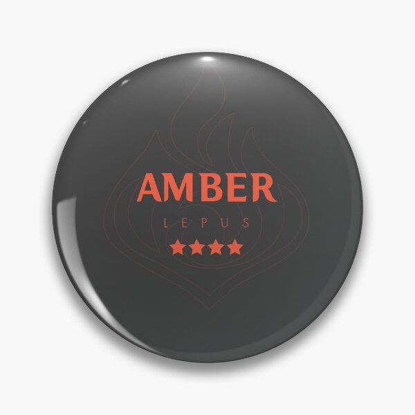 Item preview, Genshin Amber Nameplate designed and sold by NeonSunsetMedia.