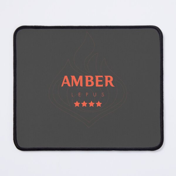 Item preview, Genshin Amber Nameplate designed and sold by NeonSunsetMedia.