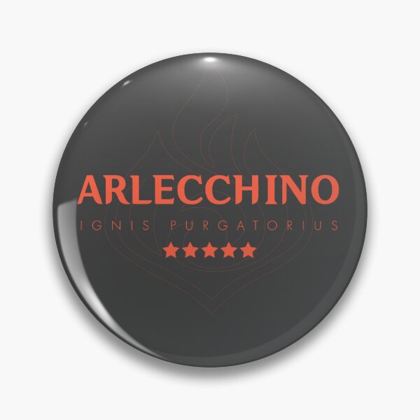 Artikelvorschau, Genshin Arlecchino Namensschild entworfen und verkauft von NeonSunsetMedia.