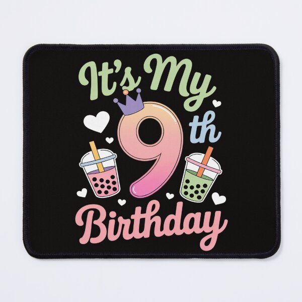 Item preview, It's My 9th Birthday Bubble Boba Tea Party 9 Year Old Girls designed and sold by HudsonErik.