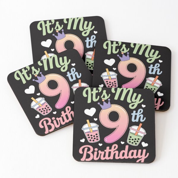 Item preview, It's My 9th Birthday Bubble Boba Tea Party 9 Year Old Girls designed and sold by HudsonErik.