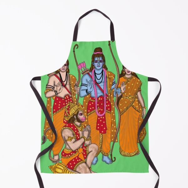 Item preview, Lord Rama Family Art – Divine Ram Darbar Illustration designed and sold by Harshit_Digital_Arts.