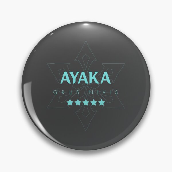 Item preview, Genshin Ayaka Nameplate designed and sold by NeonSunsetMedia.