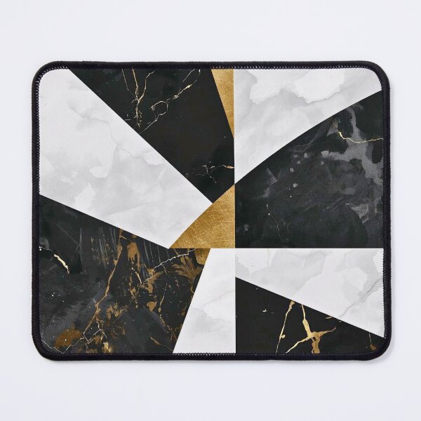 Item preview, Black White Marble Gold – Luxury Geometric Abstract Art designed and sold by Cozyartsss.