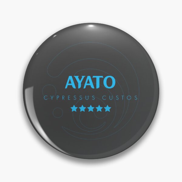 Item preview, Genshin Ayato Nameplate designed and sold by NeonSunsetMedia.
