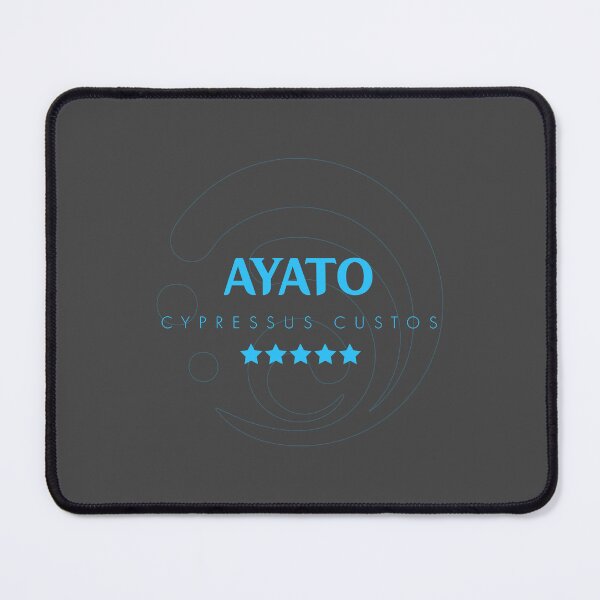 Item preview, Genshin Ayato Nameplate designed and sold by NeonSunsetMedia.