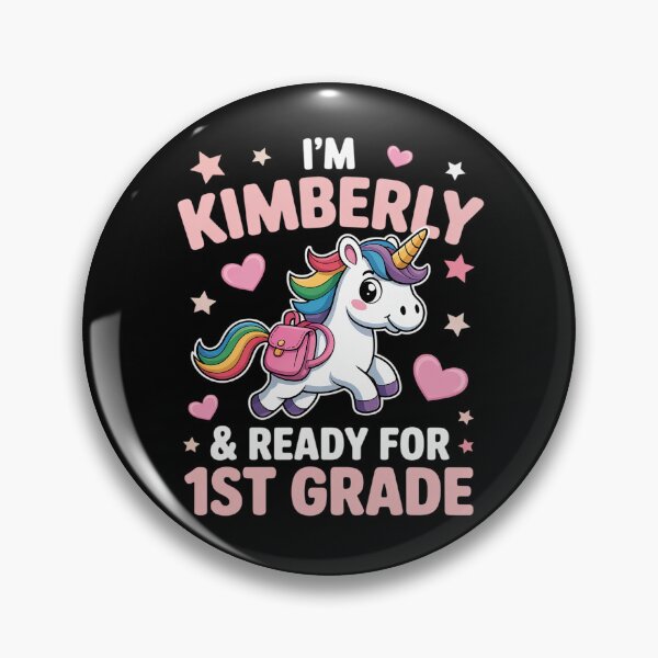 Item preview, Kids 1st Grader Unicorn I'm Kimberly and Ready for First Grade designed and sold by LindseyKris.