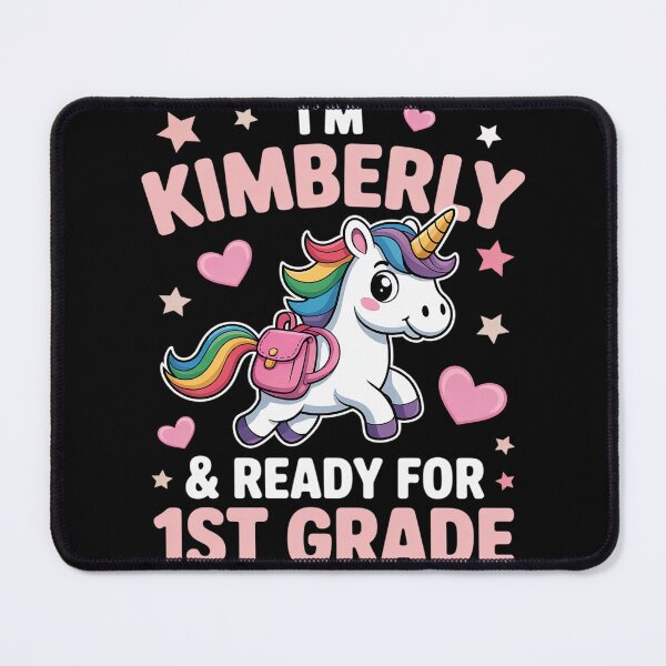 Item preview, Kids 1st Grader Unicorn I'm Kimberly and Ready for First Grade designed and sold by LindseyKris.