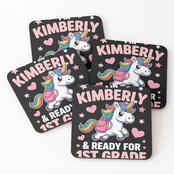 Item preview, Kids 1st Grader Unicorn I'm Kimberly and Ready for First Grade designed and sold by LindseyKris.