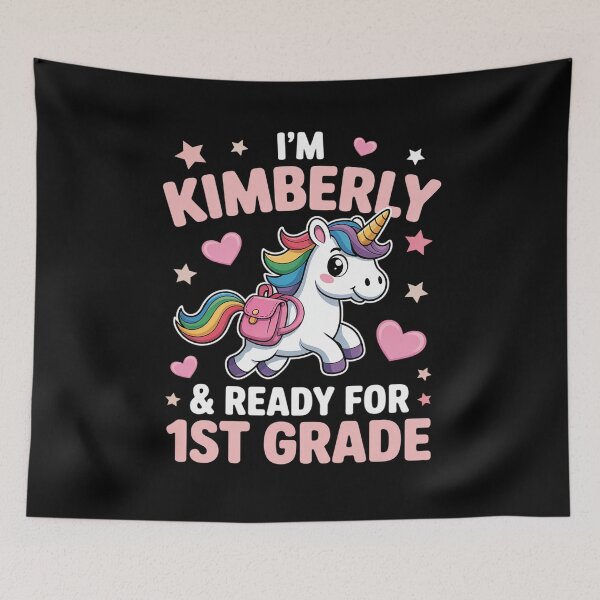 Item preview, Kids 1st Grader Unicorn I'm Kimberly and Ready for First Grade designed and sold by LindseyKris.