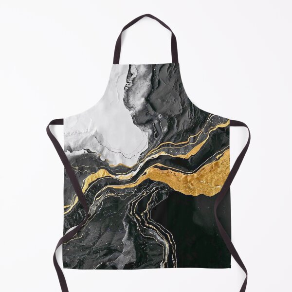 Item preview, Black Marble Gold River – Luxury Abstract Fluid Art designed and sold by Cozyartsss.