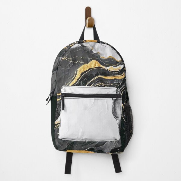 Item preview, Black Marble Gold River – Luxury Abstract Fluid Art designed and sold by Cozyartsss.
