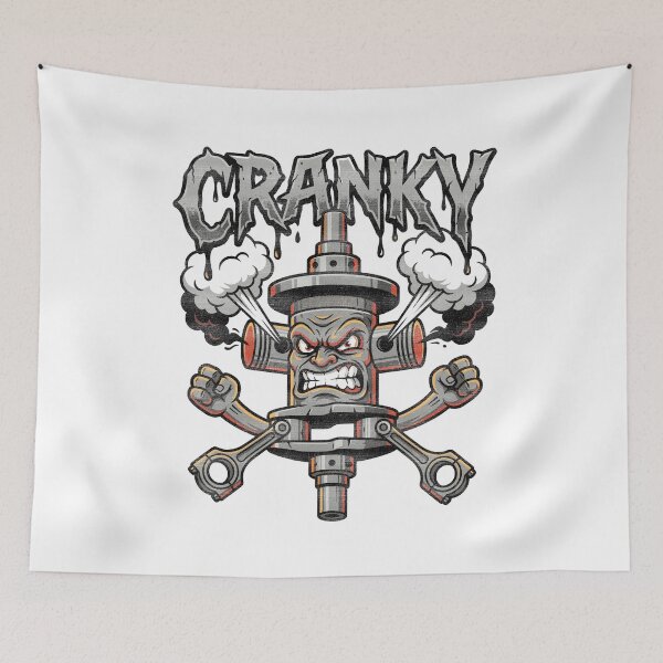 Item preview, Cranky Piston Face Mechanical Rage Art designed and sold by Artist's Fingerprint.