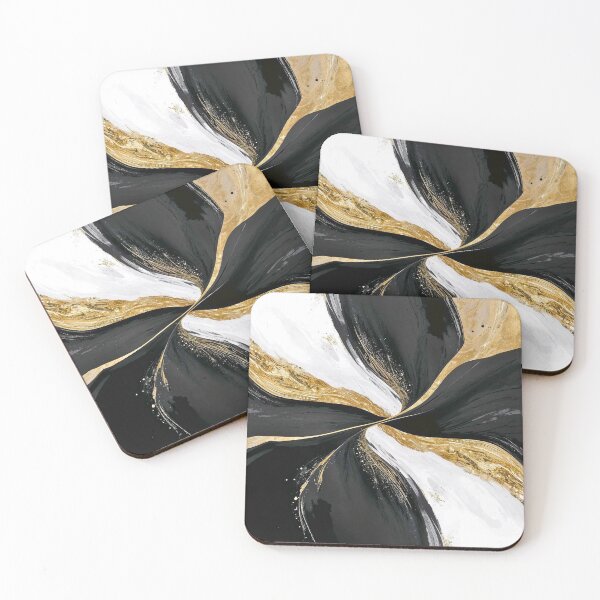 Item preview, Black & Gold Infinity Flow – Luxury Modern Abstract Art designed and sold by Cozyartsss.