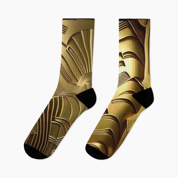 Item preview, ALL CHROME - Art Deco - PATTERN - GOLD/Brass designed and sold by CleverCulture.