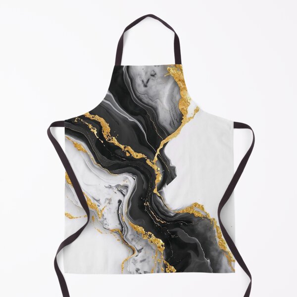 Item preview, Black and White Marble Abstract with Gold Accents designed and sold by Cozyartsss.