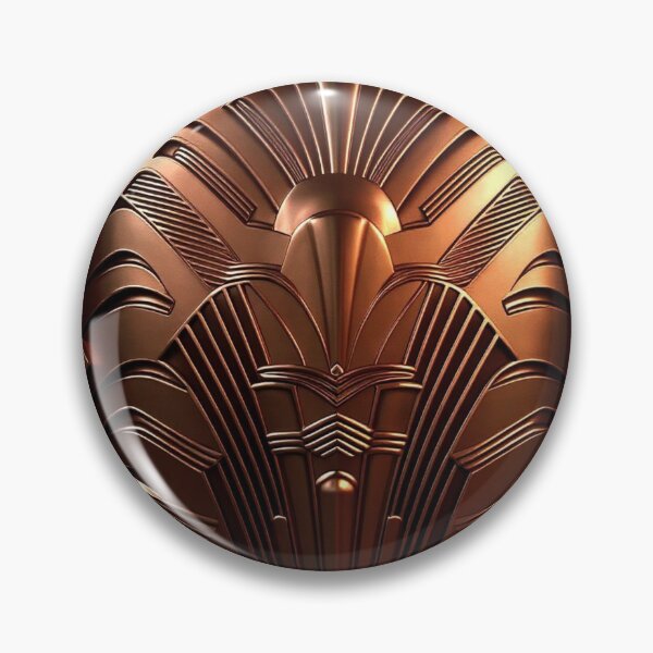 Item preview, ALL CHROME - Art Deco - PATTERN - Polished Copper  designed and sold by CleverCulture.