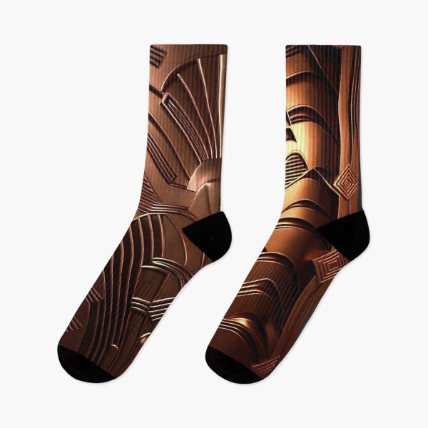 Item preview, ALL CHROME - Art Deco - PATTERN - Polished Copper  designed and sold by CleverCulture.