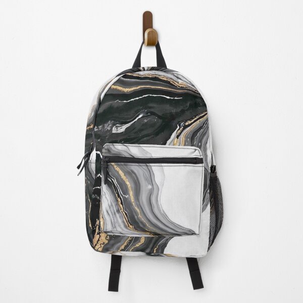 Item preview, Luxury Black and White Marble Abstract with Gold Accents designed and sold by Cozyartsss.
