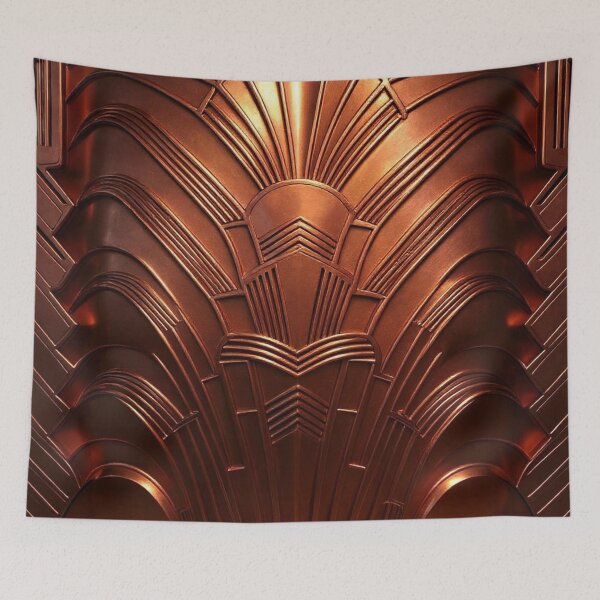 Item preview, ALL CHROME - Art Deco - PATTERN - Polished Copper designed and sold by CleverCulture.
